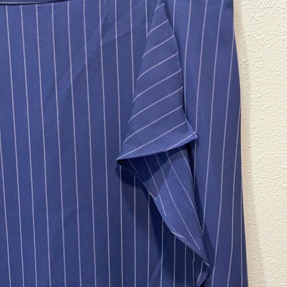 5 for $25‎ Banana Republic stripe blue faux wrap skirt - Picture 3 of 6